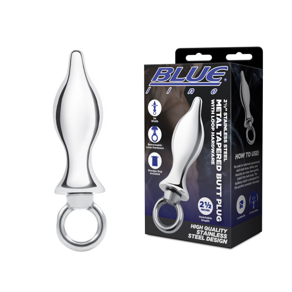 Металлический плаг с кольцом Stainless Steel Metal Tapered Butt Plug With Loop Hardware - 10 см. Металлический плаг с кольцом Stainless Steel Metal Tapered Butt Plug With Loop Hardware - 10 см.