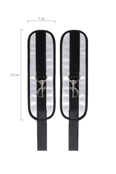 Черно-серебристые фиксаторы для рук на дверь Anonymo Черно-серебристые фиксаторы для рук на дверь Anonymo