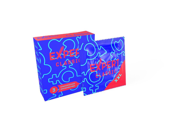 Презервативы увеличенного размера Expert Classic XXL - 3 шт. Презервативы увеличенного размера Expert Classic XXL - 3 шт.