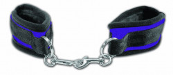 Мягкие наручники с фиолетовыми вставками Beginners Handcuffs 