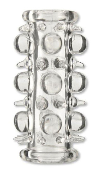 Прозрачная насадка на пенис с шипами и шишечками Прозрачная насадка на пенис с шипами и шишечками