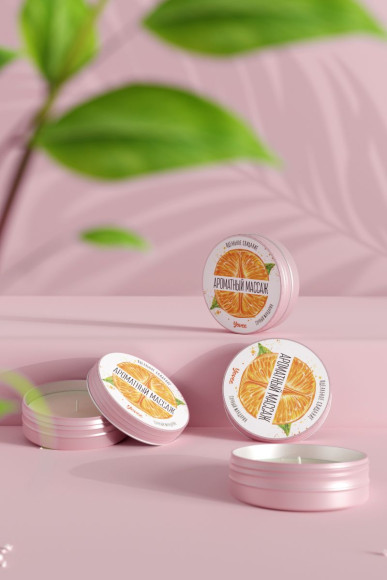 Массажная свеча «Ароматный массаж» с ароматом мандарина - 30 мл. Массажная свеча «Ароматный массаж» с ароматом мандарина - 30 мл.