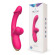 Розовый изогнутый вибромассажёр с имитацией мошонки - 20,4 см. Розовый изогнутый вибромассажёр с имитацией мошонки - 20,4 см.