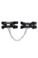 Черные кожаные оковы из двух ремешков Черные кожаные оковы из двух ремешков