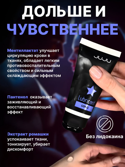 Пролонгирующий лубрикант JUJU Long - 50 мл. Пролонгирующий лубрикант JUJU Long - 50 мл.