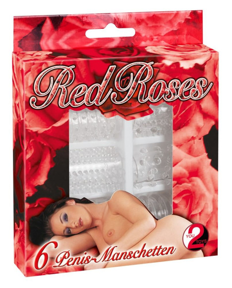 Набор из 6 насадок с шипиками Red Roses Набор из 6 насадок с шипиками Red Roses