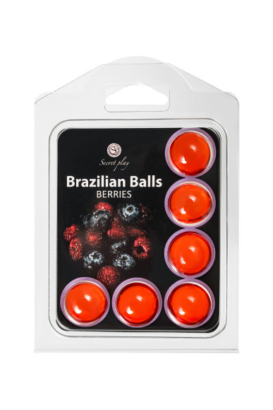 Набор из 6 шариков с массажным маслом Brazilian Balls с ароматом ягод Набор из 6 шариков с массажным маслом Brazilian Balls с ароматом ягод