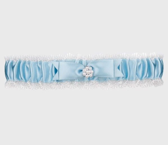 Очаровательная голубая подвязка на ногу Bristol Очаровательная голубая подвязка на ногу Bristol