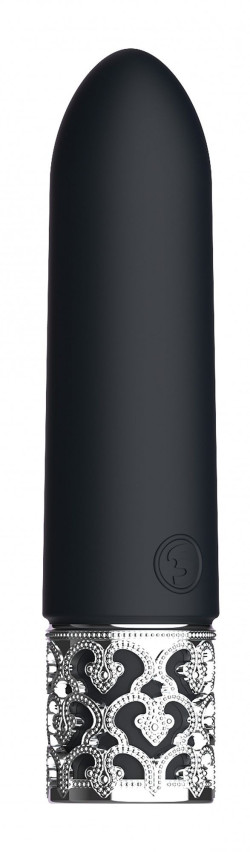 Черная перезаряжаемая вибропуля Imperial - 10 см. Черная перезаряжаемая вибропуля Imperial - 10 см.