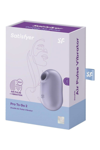 Сиреневый вакуумный вибростимулятор клитора Satisfyer Pro To Go 2 Сиреневый вакуумный вибростимулятор клитора Satisfyer Pro To Go 2