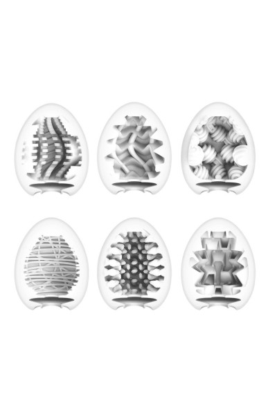 Набор из 6 мастурбаторов Tenga EGG III с различным рельефом Набор из 6 мастурбаторов Tenga EGG III с различным рельефом