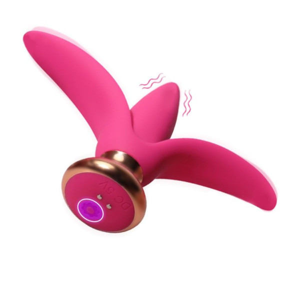 Розовая анальная вибровтулка с лепестками Розовая анальная вибровтулка с лепестками