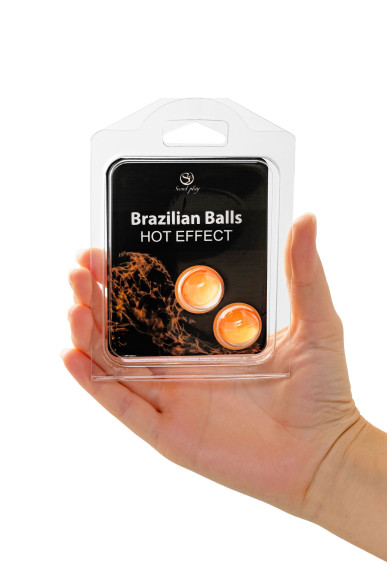 Набор из 2 шариков с массажным маслом Brazilian Balls с разогревающим эффектом Набор из 2 шариков с массажным маслом Brazilian Balls с разогревающим эффектом