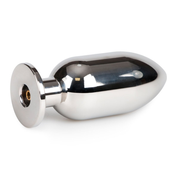 Серебристая анальная пробка Sinner Big Metal Buttplug - 10 см. Серебристая анальная пробка Sinner Big Metal Buttplug - 10 см.