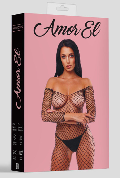 Комбинезон-сетка Estela с рукавами длиной 3/4 Комбинезон-сетка Estela с рукавами длиной 3/4