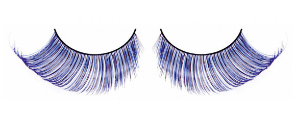 Светло-синие ресницы-перья Светло-синие ресницы-перья