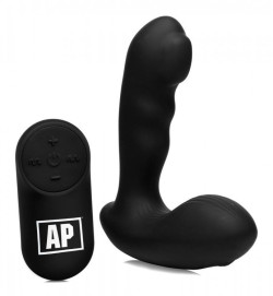 Черный стимулятор простаты Alpha-Pro 7X P-Milker Silicone Prostate Stimulator with Milking Bead Черный стимулятор простаты Alpha-Pro 7X P-Milker Silicone Prostate Stimulator with Milking Bead
