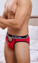 Красные мужские трусы-брифы с вырезом Красные мужские трусы-брифы с вырезом