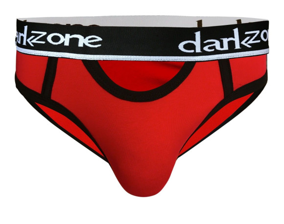 Красные мужские трусы-брифы с вырезом Красные мужские трусы-брифы с вырезом