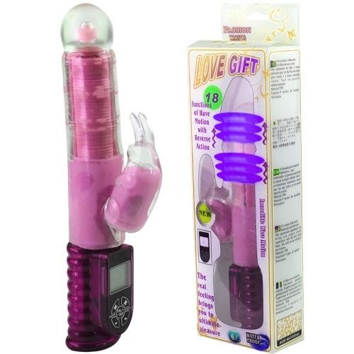 Розовый вибратор хай-тек Love Gift - 24,5 см. Розовый вибратор хай-тек Love Gift - 24,5 см.