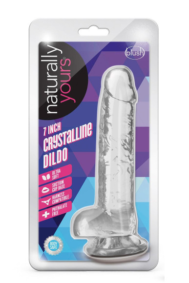 Прозрачный фаллоимитатор 7 Inch Crystalline Dildo - 17,7 см. Прозрачный фаллоимитатор 7 Inch Crystalline Dildo - 17,7 см.