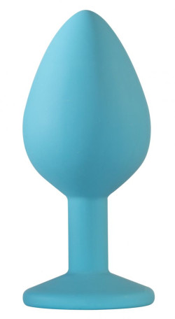 Средняя голубая анальная пробка Emotions Cutie Medium с фиолетовым кристаллом - 8,5 см. Средняя голубая анальная пробка Emotions Cutie Medium с фиолетовым кристаллом - 8,5 см.