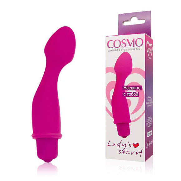 Розовый силиконовый изогнутый вибромассажер - 11,5 см. Розовый силиконовый изогнутый вибромассажер - 11,5 см.