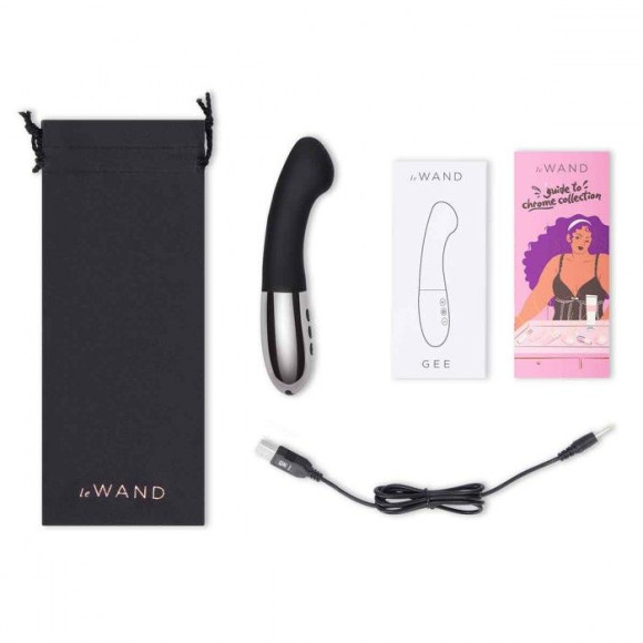 Черный стимулятор для точки G Le Wand GEE - 16,6 см. Черный стимулятор для точки G Le Wand GEE - 16,6 см.