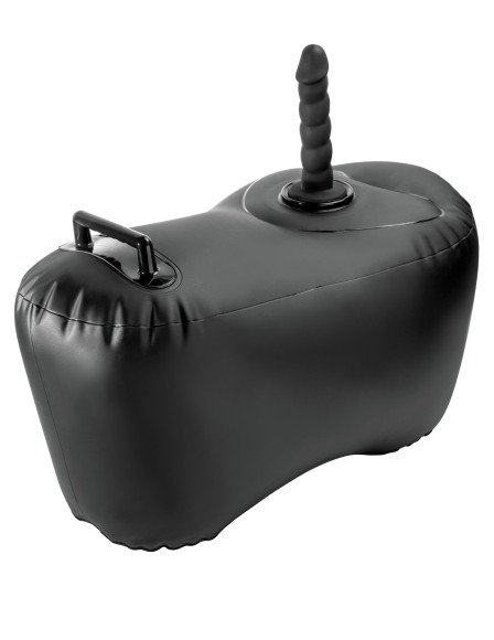 Черное надувное кресло с платформой для фиксации дилдо Body Dock Inflatable Love Seat Черное надувное кресло с платформой для фиксации дилдо Body Dock Inflatable Love Seat