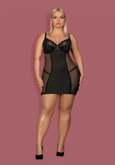 Облегающая сорочка Amallie с полупрозрачными вставками Облегающая сорочка Amallie с полупрозрачными вставками