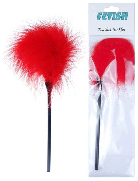 Красная пуховка для любовных игр - 28 см. Красная пуховка для любовных игр - 28 см.