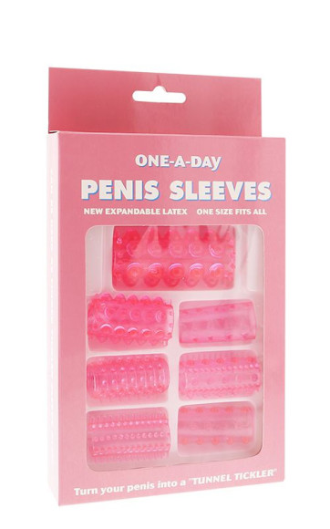 Набор из 7 розовых насадок на пенис ONE-A-DAY PENIS SLEEVES PINK Набор из 7 розовых насадок на пенис ONE-A-DAY PENIS SLEEVES PINK