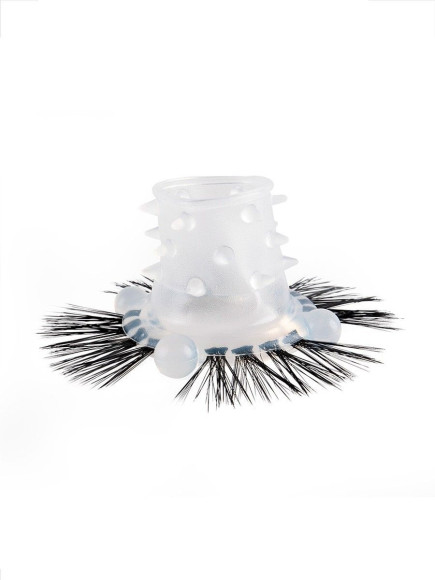 Эластичное эрекционное кольцо с черными «ресничками» Эластичное эрекционное кольцо с черными «ресничками»