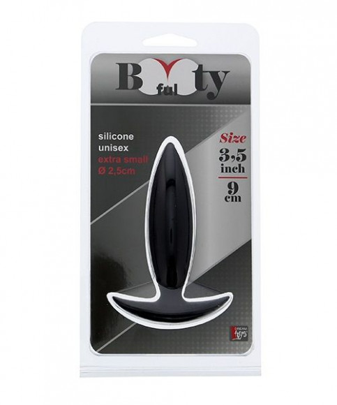 Чёрная мини-пробка для анальной стимуляции BOOTYFUL ANAL PLUG XTRA SMALL BLACK - 9 см. Чёрная мини-пробка для анальной стимуляции BOOTYFUL ANAL PLUG XTRA SMALL BLACK - 9 см.