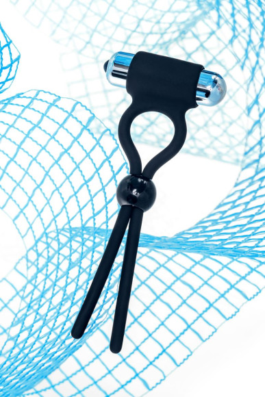 Черное эрекционное лассо Ect с виброэлементом Черное эрекционное лассо Ect с виброэлементом