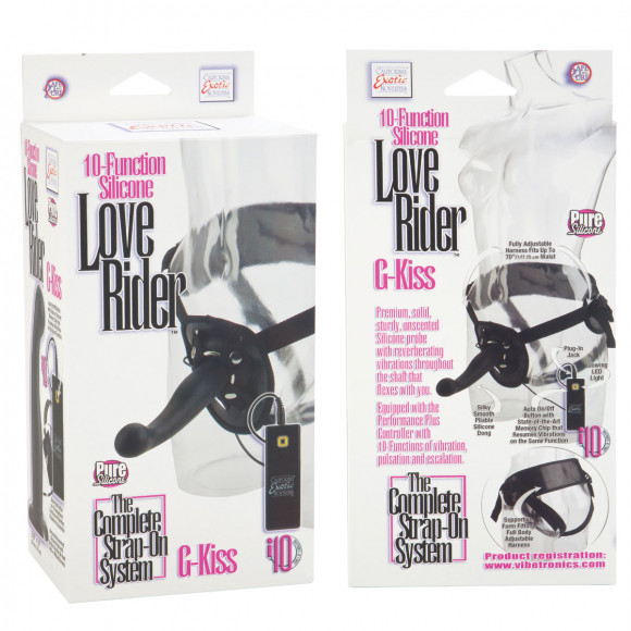 Страпон унисекс Love Rider G-Kiss с вибрацией Страпон унисекс Love Rider G-Kiss с вибрацией