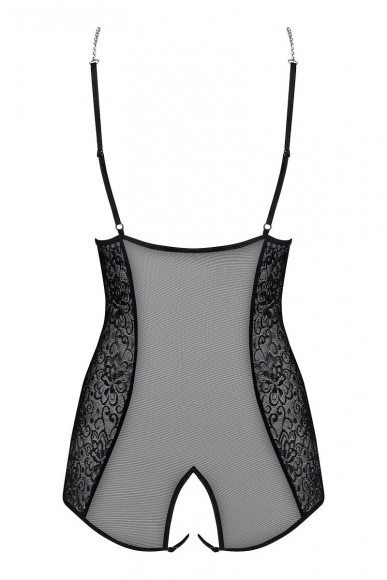 Пикантное боди Diamond с интимным доступом и сверкающим декором Пикантное боди Diamond с интимным доступом и сверкающим декором