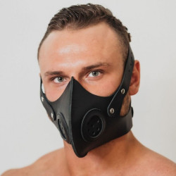 Черная кожаная маска «Сталкер» Черная кожаная маска «Сталкер»