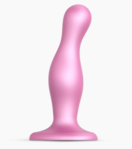 Розовая насадка Strap-On-Me Dildo Plug Curvy size M Розовая насадка Strap-On-Me Dildo Plug Curvy size M