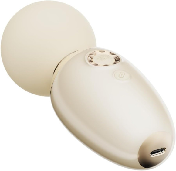 Бежевый мини-вибратор с функцией нагрева Ava Бежевый мини-вибратор с функцией нагрева Ava