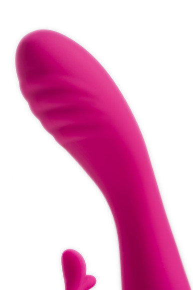 Ярко-розовый вибратор-кролик G-Hawker - 19,5 см. Ярко-розовый вибратор-кролик G-Hawker - 19,5 см.
