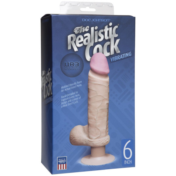 Вибромассажер-реалистик на присоске The Realistic Cock ULTRASKYN Vibrating 6”- 21,6 см. Вибромассажер-реалистик на присоске The Realistic Cock ULTRASKYN Vibrating 6”- 21,6 см.