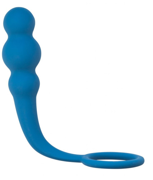 Бирюзовое эрекционное кольцо Legend с анальным стимулятором Бирюзовое эрекционное кольцо Legend с анальным стимулятором