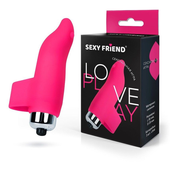 Ярко-розовая вибронасадка на палец Ярко-розовая вибронасадка на палец