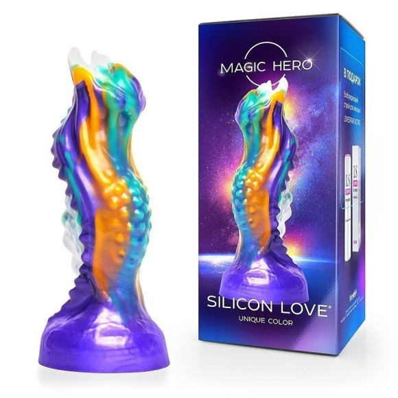 Яркий фантазийный фигурный фаллоимитатор - 22 см. Яркий фантазийный фигурный фаллоимитатор - 22 см.