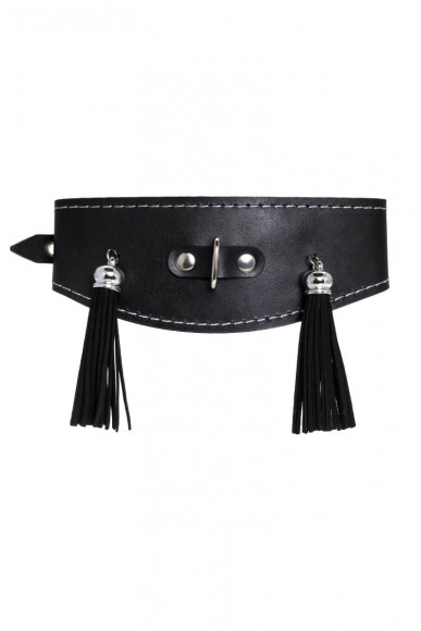 Черный ошейник с кисточками Черный ошейник с кисточками