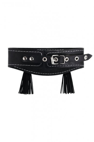 Черный ошейник с кисточками Черный ошейник с кисточками