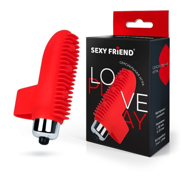 Красная вибронасадка на палец Красная вибронасадка на палец