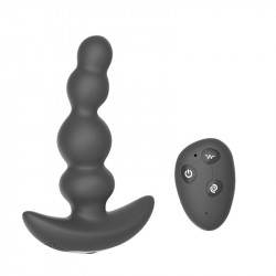 Черная виброёлочка с ротацией и пультом ДУ Luke - 13,3 см.