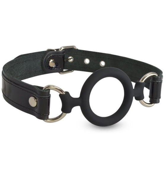 Силиконовый кляп-рамка на кожаных ремешках Силиконовый кляп-рамка на кожаных ремешках